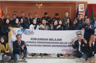 Foto: Studi Lapangan Fakultas Hukum Universitas Jakarta (FH UNIJA) ke Lapas Kelas I Cipinang, pada Kamis (11/1/2024). (Dok)