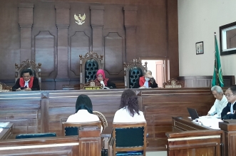Foto: Sidang Perkara 246/Pid.B/2024, dengan Terdakwa Biksuni Eva Jauwan dan Aky Jauwan, di Ruang Prof R Subekti atau Ruang 7, di Lantai 2, Pengadilan Negeri Jakarta Utara (PN Jakut), Kamis siang (25/4/2024).(Dok)